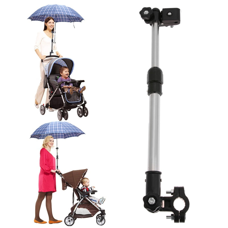 Holder Stands for Umbrella Stroller Cane Adjustable Wheelchair Pram Swivel Umbrella Cane Stroller Holder Stroller Accessories