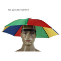 Foldable Umbrella Hat Cap Headwear Umbrella for Fishing Hiking Beach Camping Cap Head Hats Outdoor Rain Gear
