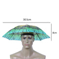 Foldable Umbrella Hat Cap Headwear Umbrella for Fishing Hiking Beach Camping Cap Head Hats Outdoor Rain Gear