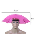 Foldable Umbrella Hat Cap Headwear Umbrella for Fishing Hiking Beach Camping Cap Head Hats Outdoor Rain Gear
